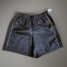 DSG Youth Large 14-16 Woven Soccer Shorts Black Checkered Athletic Fit NWT