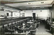 1930s Bakersfield California Cocktail Lounge Motel Inn RPPC Postcard 26-2280
