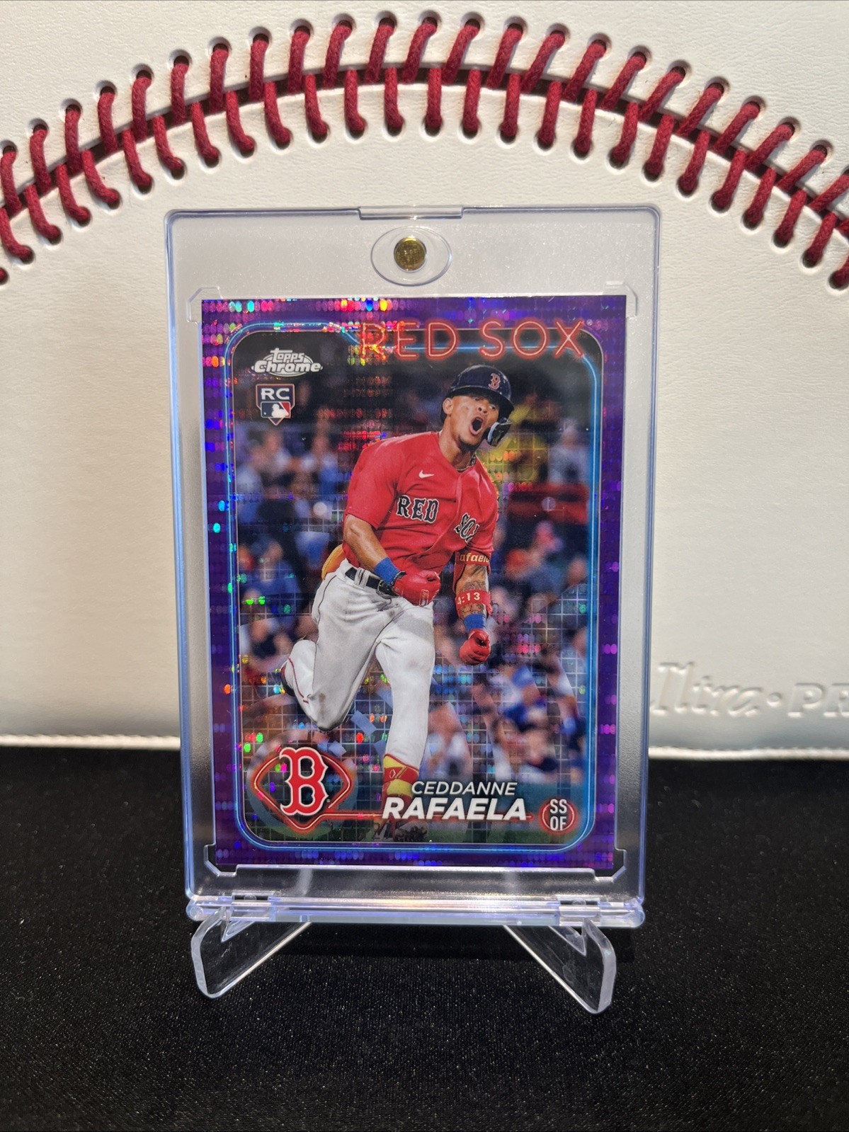 2024 Topps Chrome - Ceddanne Rafaela #118 Purple Sonar Refractor /275 (RC)