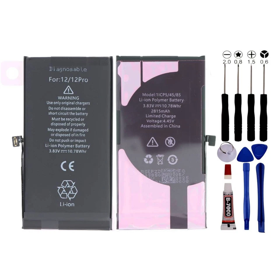 KOMI Batterie Pour iPhone 12/ 12 Pro identique Original avec Outils