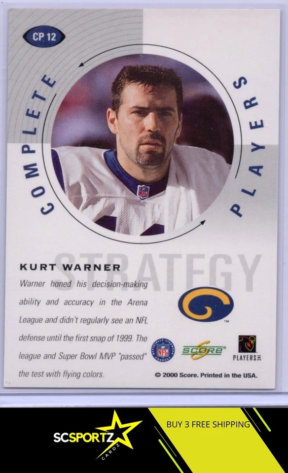 2000 Score #CP 12 Kurt Warner Complete Players SS - Image 2 of 2