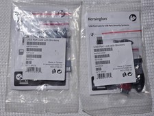 Kensington K67913WW USB Port Lock with Blockers Security System 2-Pack 
