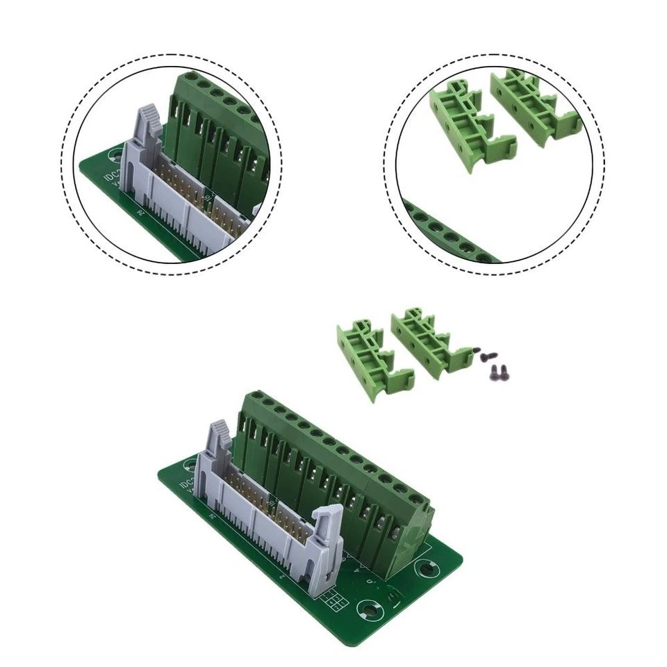 Green IDC 26 Pin Connector with Bracket for Electrical Setup 86x51mm Dimensions - Image 2 of 4