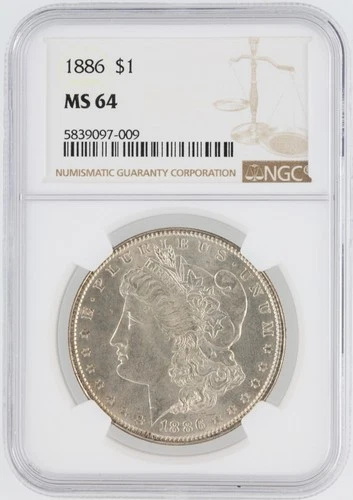 1886 Morgan Silver Dollar NGC MS64 S$1 Philadelphia Minted No Reserve