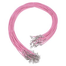 20Pcs Waxed Necklace Cord Bulk Pink 2mm Dia 18" Necklace String Rope
