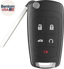 5 Buttons Flip Car Key Fob Fits for Chevy Camaro 2010-2018/Chevy Cruze 2011-2016