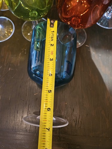 Set of 8 -Dacquari Glasses Multi Colored and 2 Festive Trays Box Of Umbrellas - Picture 11 of 16