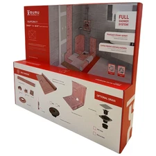 GURU USA Presloped Shower System -PVC / 36" x 60" / Off-Center Placement-ISU0002