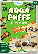 3D Art Kit - Aqua Puffs Animals, Stocking Stuffers, Paint by Number Craft for Ki