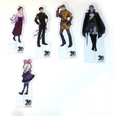 The Great Ace Attorney Character Stand 5 Card Pasella Cafe Ryunosuke Satou Bunzi