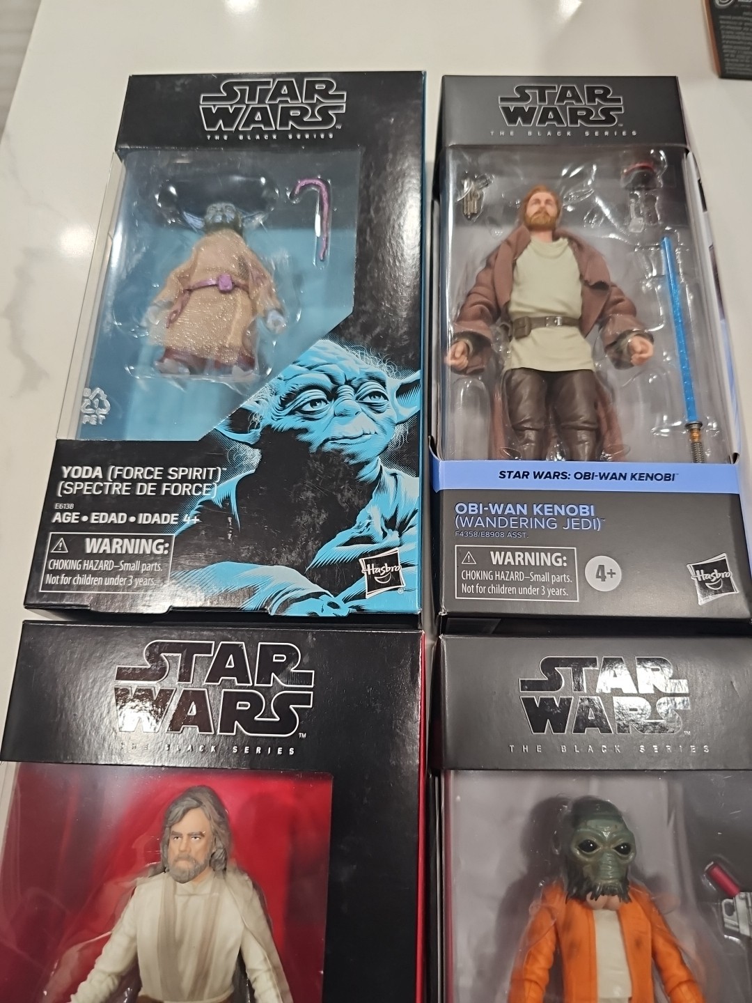 Star Wars - The Black Series - 4 Figurines NIB Yoda, Skywalker, Obi-wan