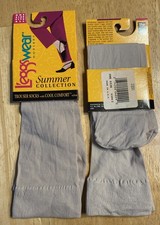 2 pr. Leggs Wear Hosiery Cool Comfort Trouser Sock One Size Summer Khaki USA