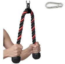 Tricep Rope 27  36 inches 2 Colors Fitness Attachment Cable Machine Pulldown...