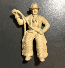 Marx 1950s Roy Rogers 60mm Cowboy w/ Broken Lasso, Tan Vinyl Plastic