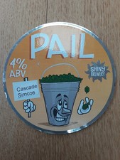 Beer pump clip badge, Shiny Brewery, Pail, Bucket Theme
