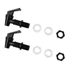 Replacement Cooler Faucet 2 Pcs Water Dispenser Spigot BPA Free Plastic Black...