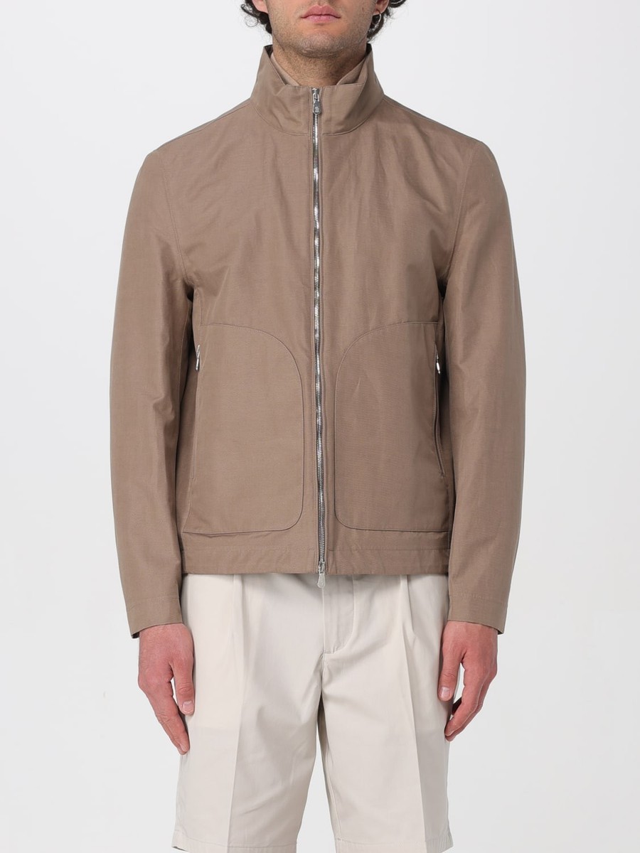 BRUNELLO CUCINELLI MEN'S CIGAR LINEN SILK ZIP JACKET MSRP $3845 | eBay