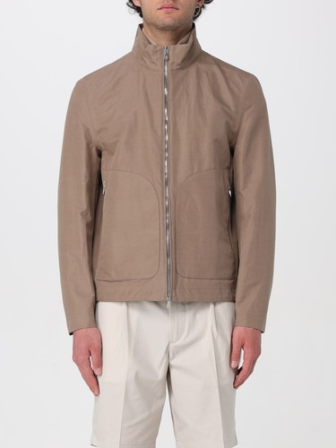 BRUNELLO CUCINELLI MEN'S CIGAR LINEN SILK ZIP JACKET MSRP $3845