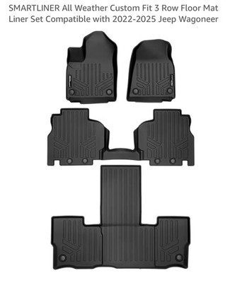 SMARTLINER All Weather Floor Mats 2022-2025 Jeep Wagoneer 3 Rows