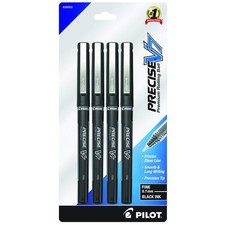 Pilot, Precise V7, Capped Liquid Ink Rolling Ball Pens, Fine Point 0.7 mm, Black