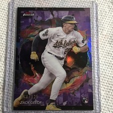2024 Topps Finest - Rare Zack Gelof #284 Purple Refractor /125 (RC) athletics 