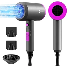 Professional Ionic Hair Dryer, Powerful 1800W Fast Drying Low Noise Blow Drye...