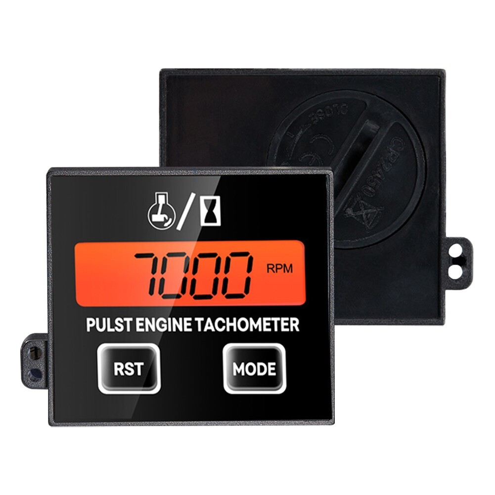 Wireless Digital Chainsaw Tachometer Hour Counter Meter RPM ATV Calibrated Gauge
