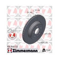 2x Bremsscheibe ZIMMERMANN 150.3461.52 passend f�r BMW