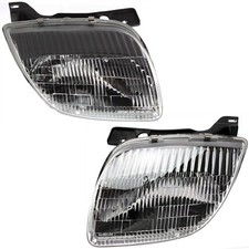 Headlight Set For 95-2002 Pontiac Sunfire Left And Right With Bulb 2pc