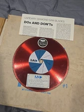 MK Diamond Saw Blade 8" Lapidary .050 .032 RPM 1430 1570 Red 878543-S