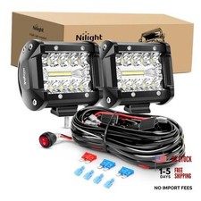 LED Light Bar 2PCS 60W 4 Inch Flood Spot Combo LED Work Light Pods Triple Row