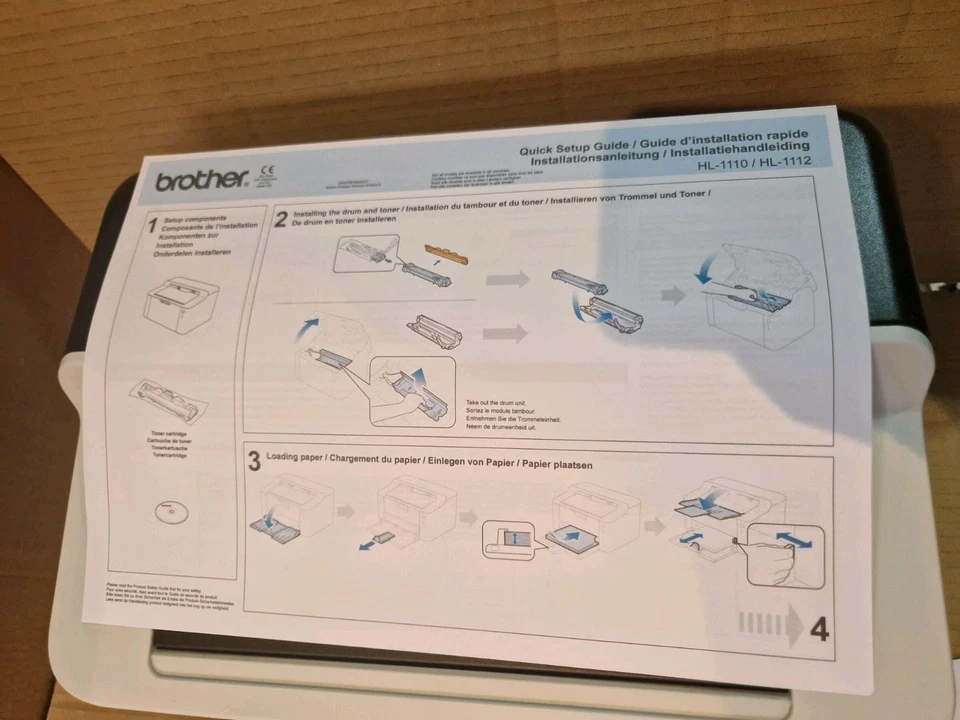 Brother HL-1112 Mono Laser Printer With New Toner and Drum Unit - Image 4 of 4