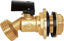 Brass Water Container/Rain Barrel Spigot 3/4" GHT to 1/2" Male Threaded Quarter