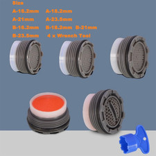 16.2-23.5mm Replacement Tap Aerator Plastic Water Saving Insert Kitchen Bathroom