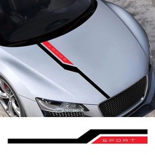 100cm Black Racing Stripes Tape Car Hood Bonnet Sticker Decorative Accessories