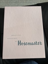 One pair vintage Boxed Hosemaster Mesh Garter stockings Size 10 1/2 Graphite