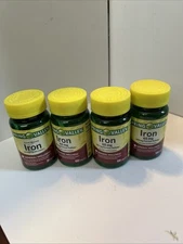 4 X Spring Valley Iron General Wellness Tablets, 65 mg, 100 Count Exp 10/24 /25