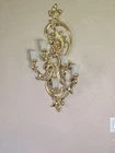 Vintage 1968 DART 5 Candle Wall Sconce 35x14 Gold Ornate Hollywood Regency