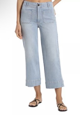 Bagatelle High Rise Cropped Straight Jeans in Siene Wash. Waist- 26 .
