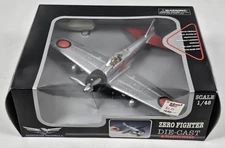 New Ray Motorize Propella 1/48 Scale WWII Zero Fighter Plane Diecast Airplane