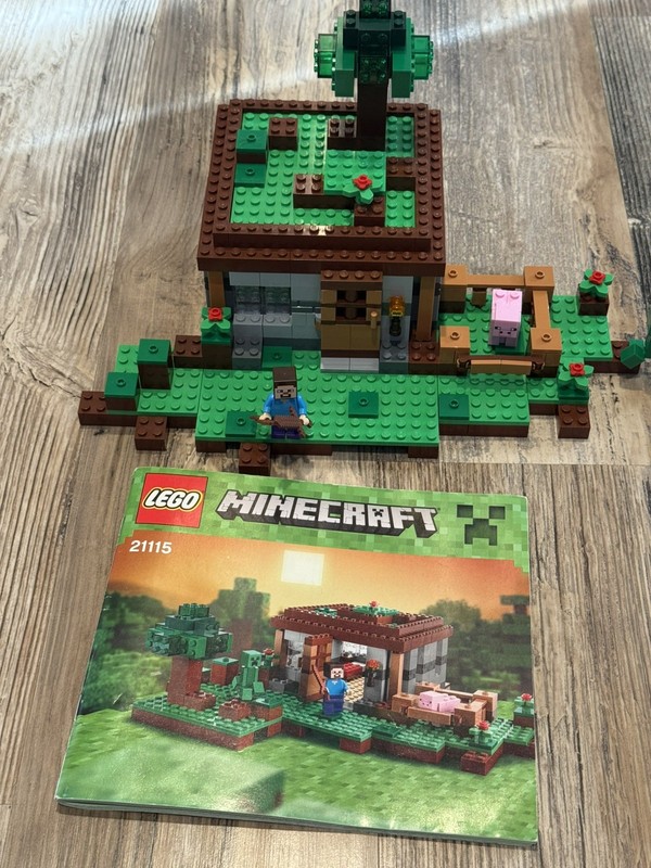 Lego Minecraft The First Night 21115 100% Complete with Instructions 