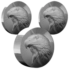 Scottsdale Eagle Stacker 1 oz 999 Silver Round Starter Set 8oz✅ULTRA HIGH RELEIF