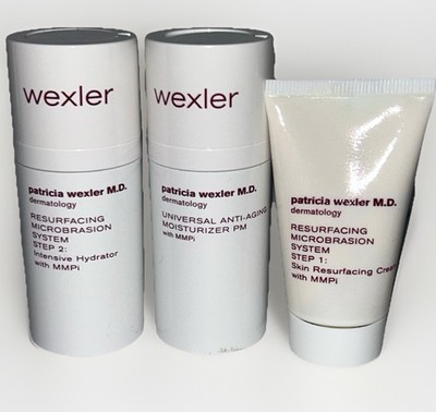 Patricia Wexler Resurfacing System 3 Pc Set Step 1 + 2 + Pm Moisturizer New