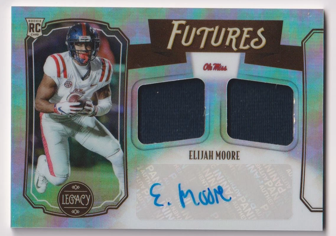 Elijah Moore Panini Legacy Futures Dual Patch Autographs #FDEM Base