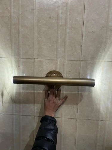 Handmade Antique Brass Wall Sconce Mid-Century Modern Minimalist Cylinder Light - Picture 7 of 11