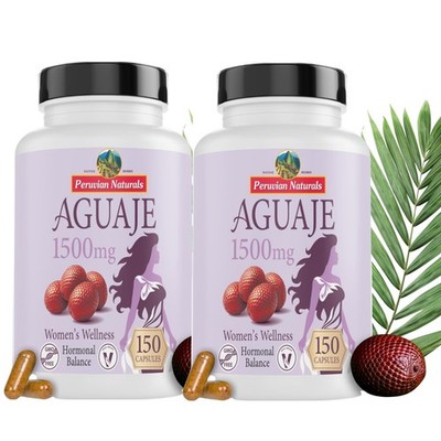 Peruvian Aguaje Capsules for Women 300 Vegan Pills - Natural Curves Supplement