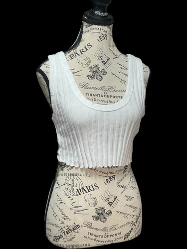 Cotton Citizen Capri Crop White Tank Small - New without Tags