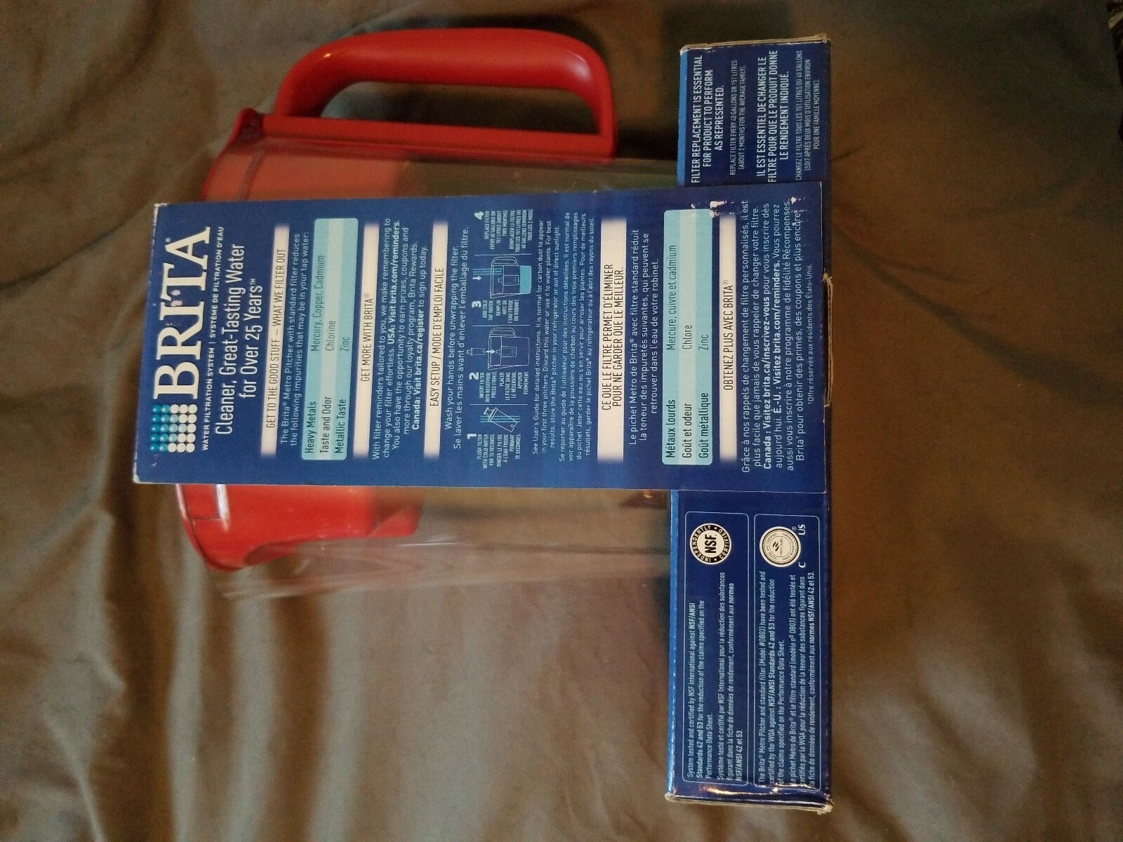 Brita Water Pitcher Slim 5 Cup Capacity Includes One Advanced Filter White
