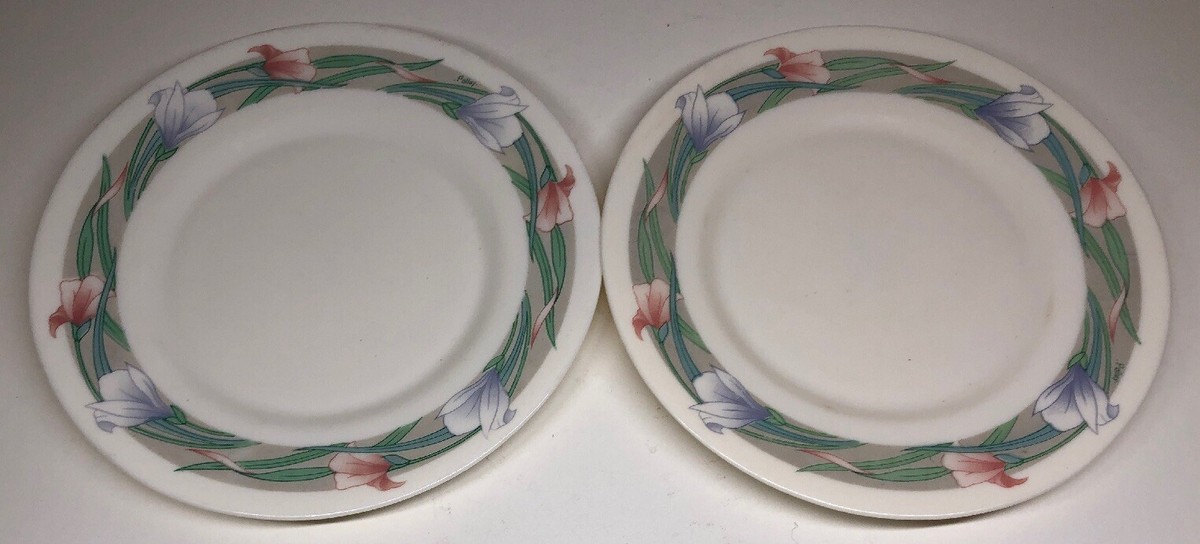 Lot12 De 4 Small Plates Arcopal Vintage D France 7 7/8in Decoration Floral