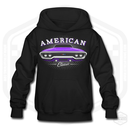 Children's 1971 Plymouth Sattelite American Muscle Car Hoodie - Picture 10 of 20